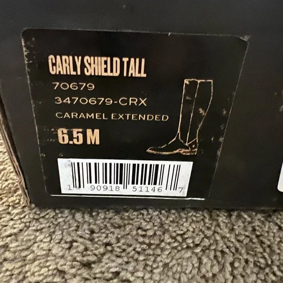 NIB Frye Carly Shield Knee High Zipper Leather Boots - Picture 2 of 4